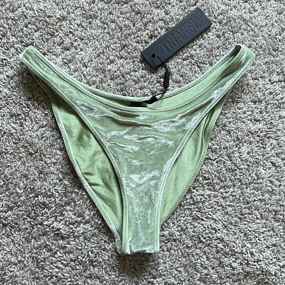 Triangl Green Velvet Bikini Bottoms